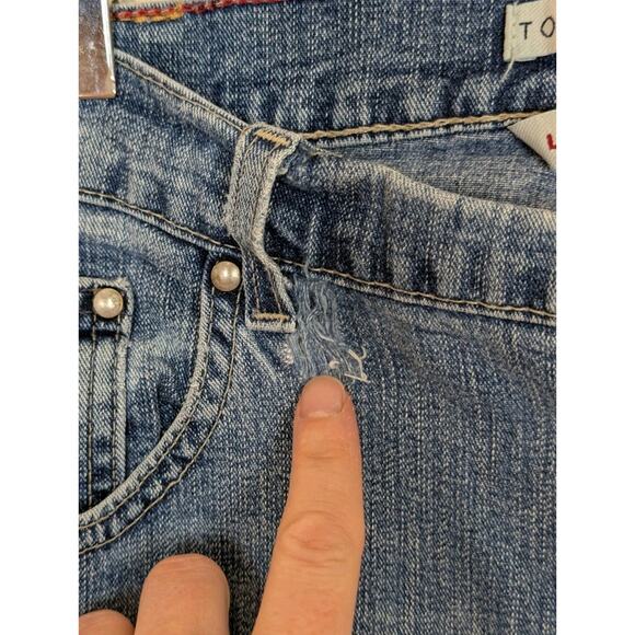 Vintage Tommy Hilfiger Y2K Low Rise Flare Jeans Size 12 Long Medium Wash - Picture 3 of 9